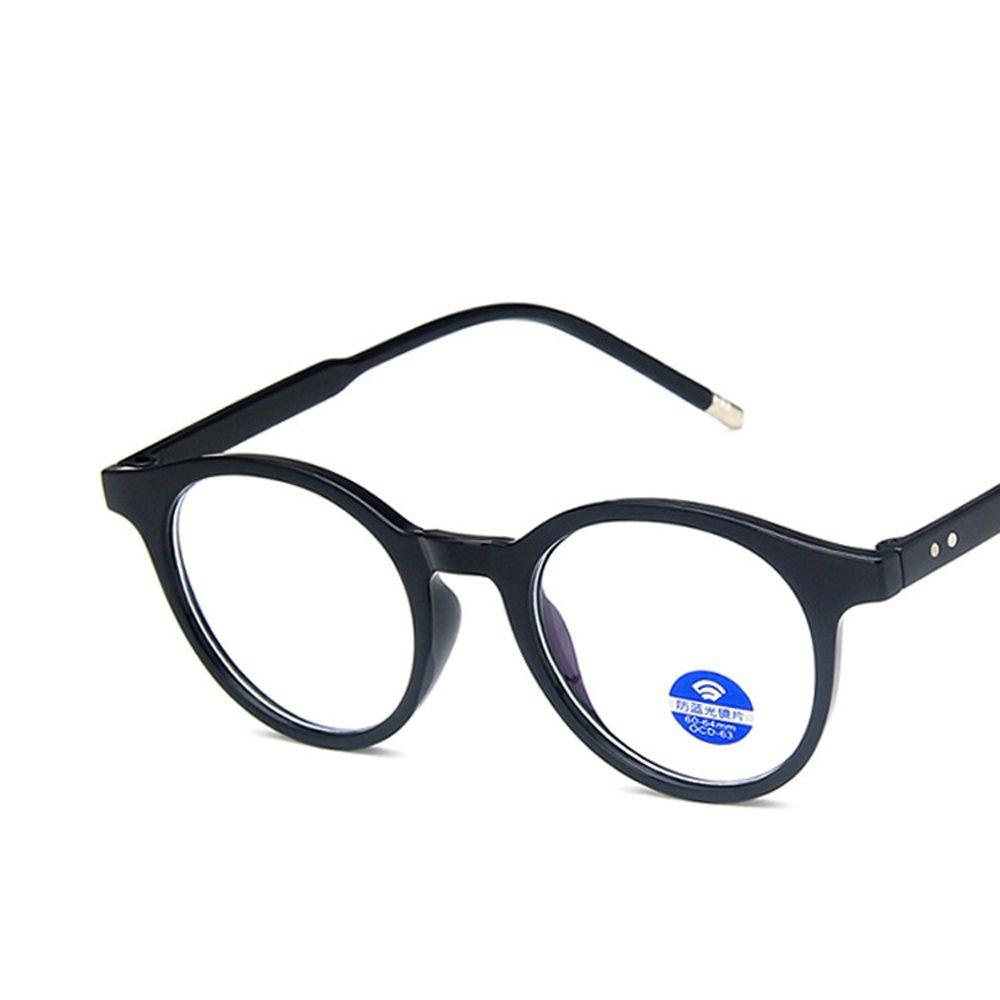 

Degree Jelly Color Round Frame Eyewear Optical Glasses Anti-blue Light Glasses Computer Eyeglasses чёрный