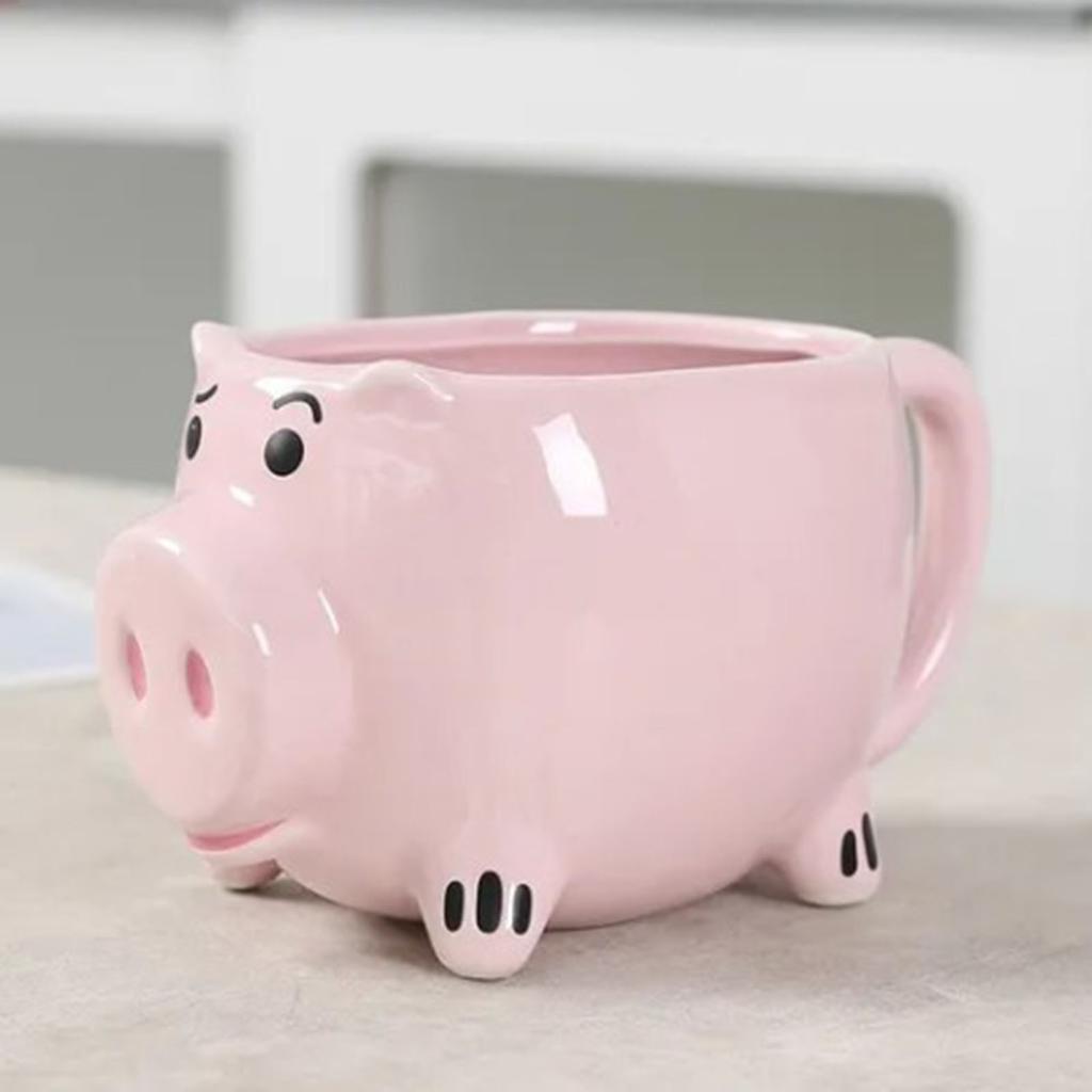 Cute Pig Ceramic Cup Pink Comfortable Grasp Smooth Mouth Lovely Shape for Coffee Tea Milk Beverage Water