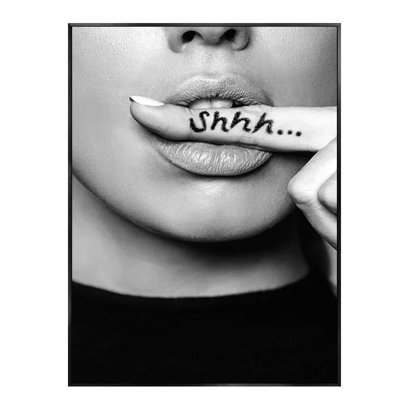 Modern Black White Fashion Sexy Women Paris Poster Decorative Prints Pictures Wall Art Canvas Painting Photos Bedroom Home Decor