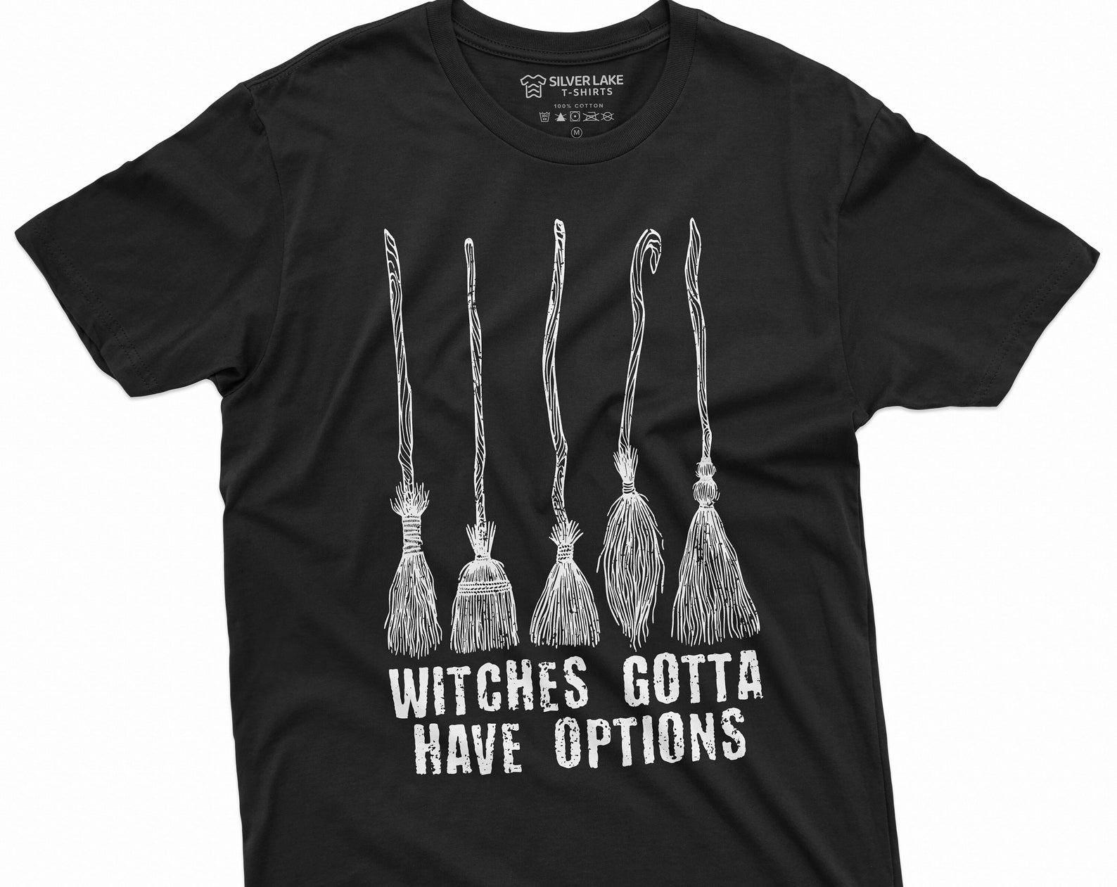 Witches gotta have options Halloween T-shirt funny witch broom tee shirt unisex tee L