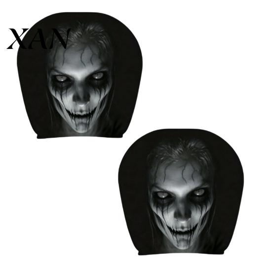 Headrest Protector Ghost Face Car Covers, Scary Seat Easy Install Cover Protector, Universal Stretchy Accessory for Most Cars