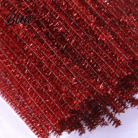Colorful Fuzzy Sticks Crafts Flexible 100Pcs Pipe Glitter for Kids Cleaners Art Chenille Stems Shiny Stem Wire Decorations Christmas