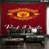 Manchester United F Custom Name Wall Tapestry Aesthetic Wall Hanging Printed Fabric Blanket Decorative Tapestries for Bedroom Living Room Home Decor