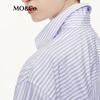 MO&Co. Heart Embroidery Striped Cotton Shirt