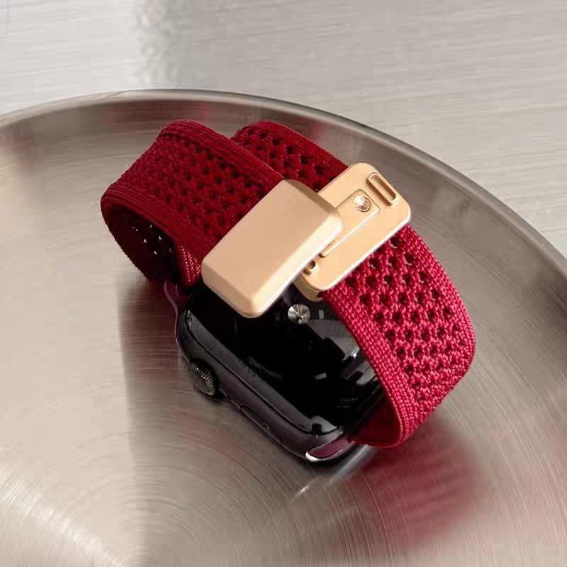 Nylon Woven Magnetic Watch Band For 49mm 46mm 45mm 44 42 41mm Men'S Women'S Knitted Nylon Watch Band for IWatch Series 10 9 8 7