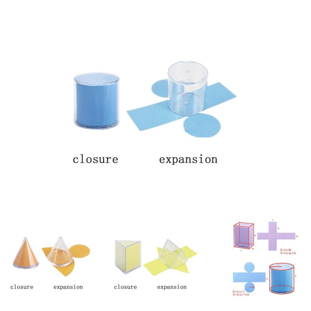 3d Geometry Math Model Kit For Middle School Cube And Rectangular Prism Unfolded Diagrams