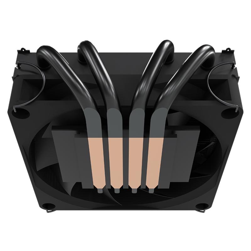 

METALFISH DH380 CPU Cooler 38mm Height Low Profile 4 Heat pipe Radiator 9cm PWM Fan for 1700/1200/115x/AM4/AM5 DH380-White