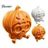 Niche Halloween Tabletop Decor Pumpkin Skull Ornament, Hollow Ghost Face Design, 3D Printed Unique Detailed Layered Figurine, for Desktop Display And
