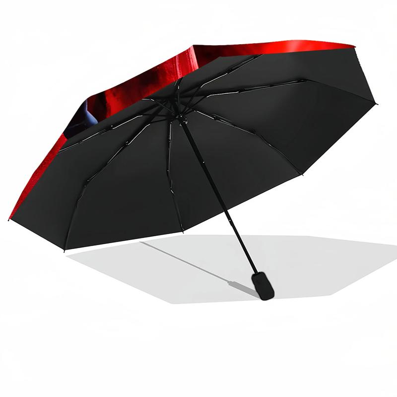 H-Haaland Umbrella with Automatic Open/Close & Self-8-Rib Heavy-Duty Umbrella, Compact Travel Umbrella Suitable for Outdoor