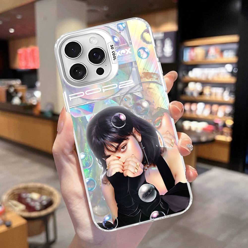 British Pop C-CharliS-XCX Singer Phone Case Color Silver Shell For LPhone 17 16 16e 15 14 13 12 11 Pro Max Plus
