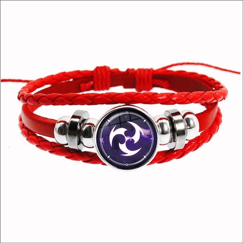 Genshin Impact Spiel Cosplay Requisite Auge Gottes Wasser Wind Donner Feuer Gestein Eis Element Lila Armband Schmuck Fans Geschenk