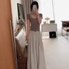 Pure desire square neck ice silk knitted short-sleeved t-shirt women's summer shoulder t-shirt slim and thin u-neck short top
