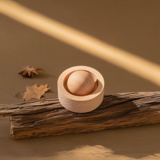 Wood Essential Oil Diffuser, Mini Sphere Shaped Wooden Aromatherapy Diffuser, Small Round Oil Diffuser for Home Office Car Interior Yoga Rooms