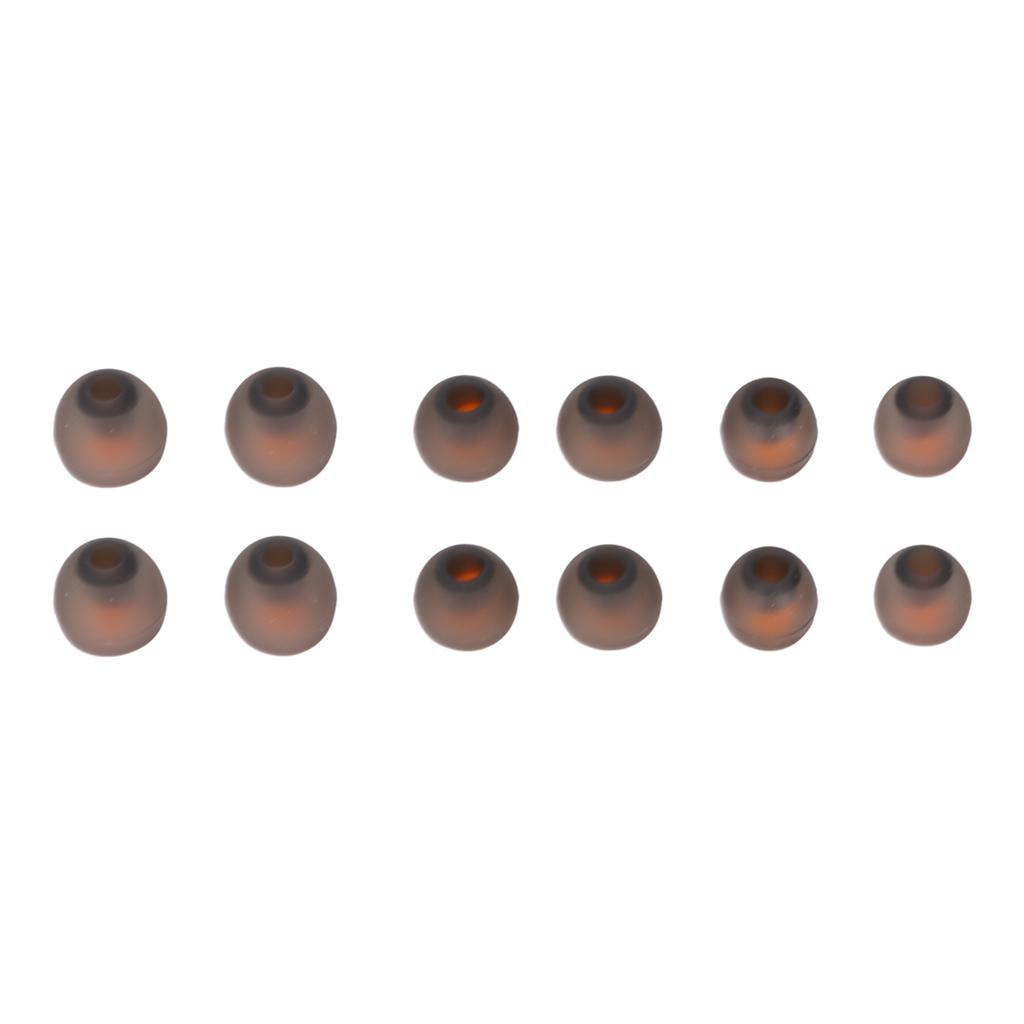 12pcs Replacement Eartips Noise Isolation Comfortable Silicone Earbud Tips for Most of Earbuds