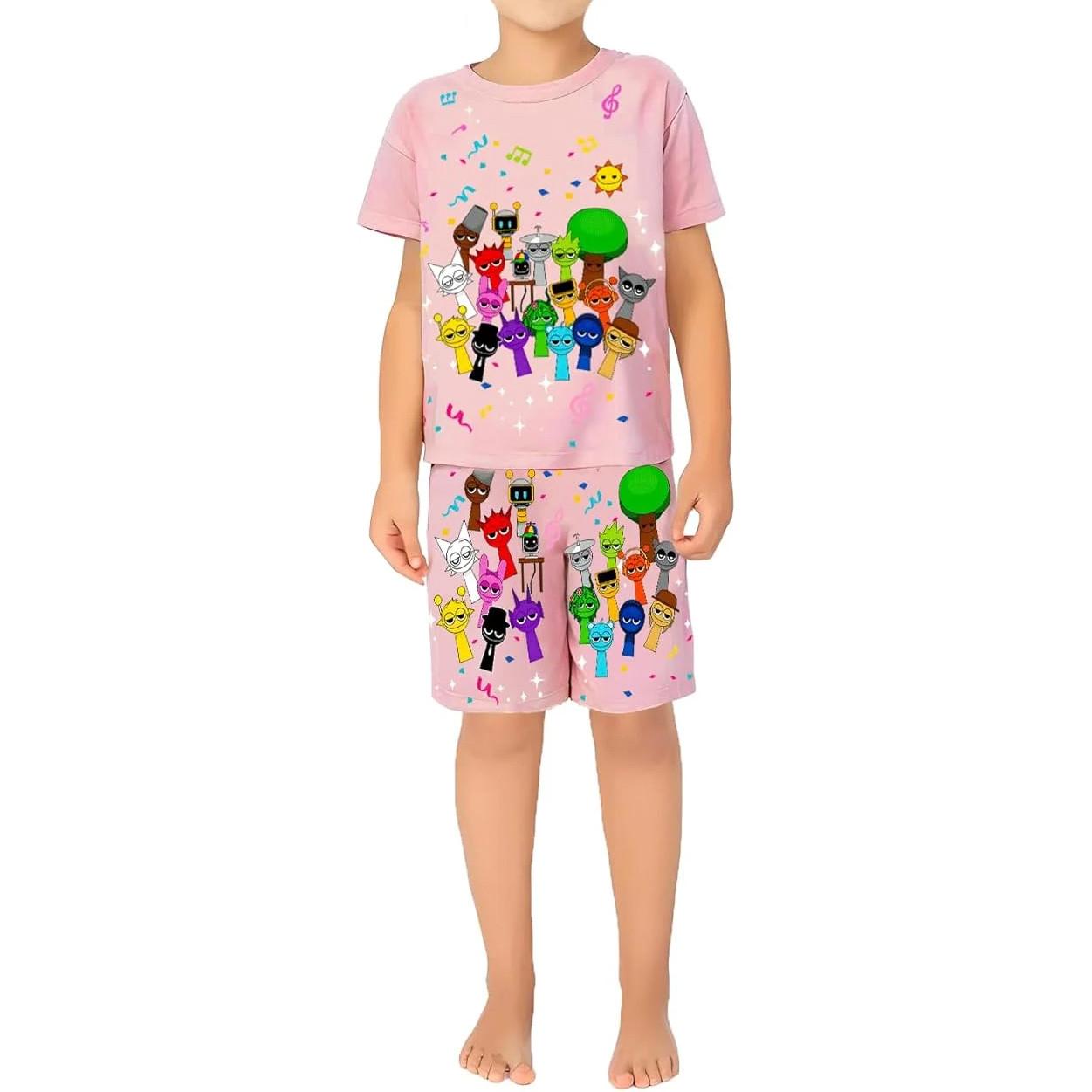 

Детский повседневный пижамный комплект с милым принтом 150 розовый