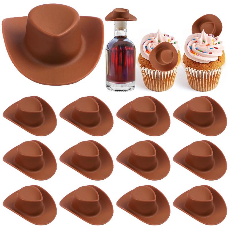 

10/20/30Pcs Mini Cowboy Hats DIY Bottle Cupcake Topper For Bachelorette Party Wedding Decoration Western Theme Birthday Supplies 10Pcs коричневый
