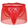 Men'S Sissy Translucent Mini Skirt Flowy Skirts Ruffle A-Line Tulle Micro Skirts Sexy Crossdressing Lingerie Gay Jockstrap Thong