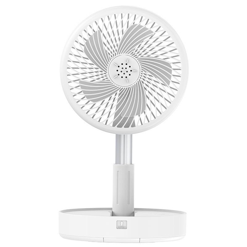 Rechargeable Retractable USB Fan: Portable Desktop/Floor Use, Ideal for Camping, Dormitories, and Small Spaces. 6-inch