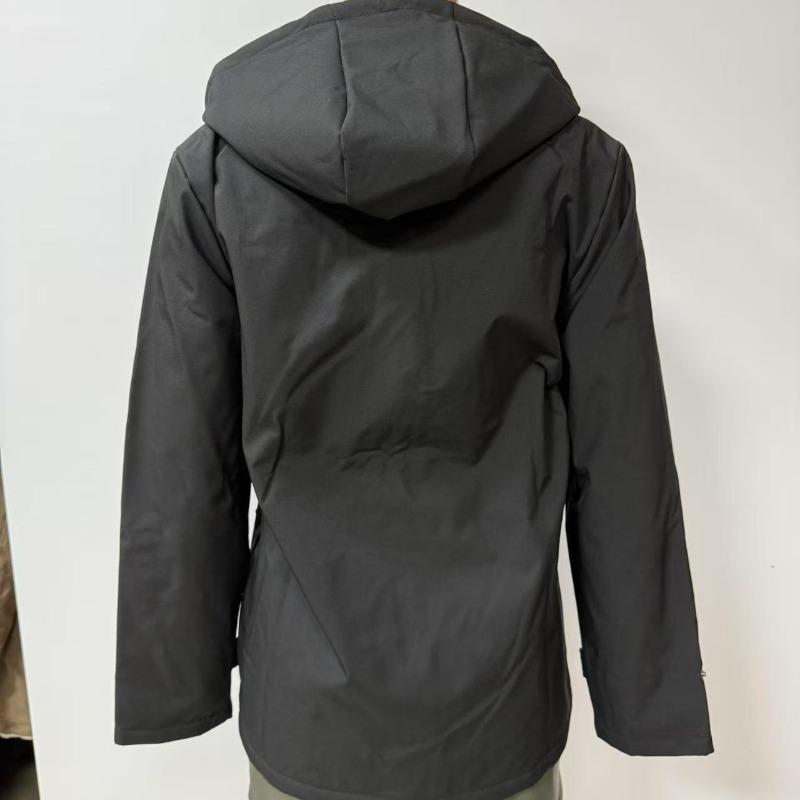 BITCED Women's Spring/Autumn Hooded Trench Coat with Fleece Lining and Water-Repellent Finish Long-Sleeved Zip-Up Cardigan