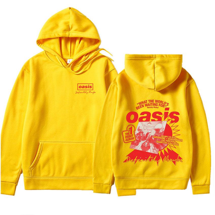 Oasis Punk Hoodie Loose Casual Pullover High Quality Y2k Clothes Pop Oversized Tracksuit Autumn Winter Sweatshirt Unisex
