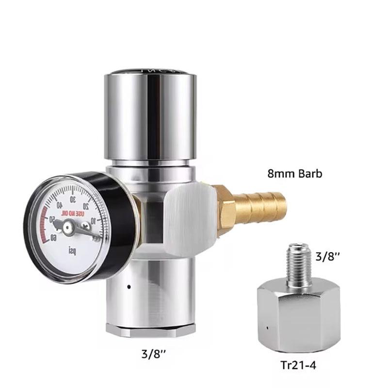 Bombola di CO2 da 0,6 L(vuoto) con Regolatore di CO2 Portatile, Kit Bombola di CO2 in Alluminio per Homebrewing per Birra Gassata, Acqua Frizzante Fai-da-Te