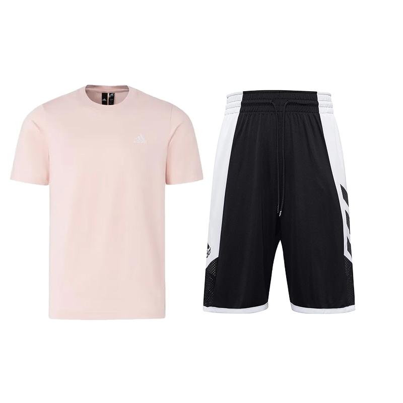 

Футболка с коротким рукавом и логотипом Adidas, повседневный спортивный комплект для мужчин IT4338+FH7947 XL