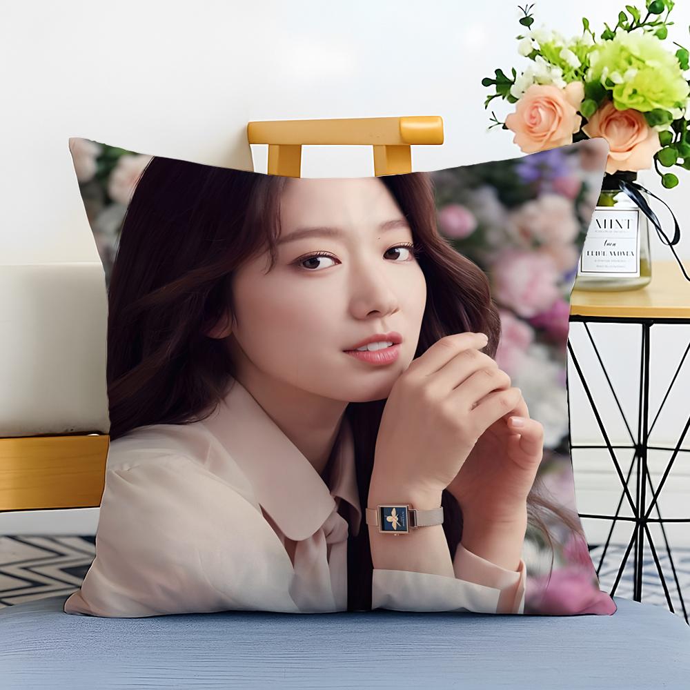 Actress Sweet P-Park Shin Hye Cushion Cover Washable Linen Pillowcase Soft For Sofa Bed Cozy Home Room Decor