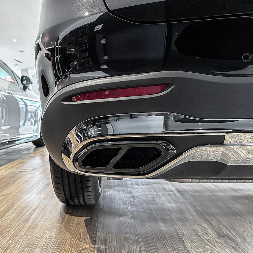 ABS Exhaust Muffler Pipe Tip Tailpipe Cover Trim Covers For Benz GLC Class X254 2023+ GLC260 GLC300
