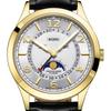 ZEROO CLASSIC2 Moon Phase Quartz Watch with Yellow Gold Men's [Authentic] (White Case)