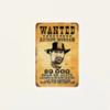 ARTHURMORGANARTZ Arthur Morgan 'Wanted' Vintage Metal Sign - UV Resistant Iron Wall Art, Pre-Drilled for Home Bars & Gaming