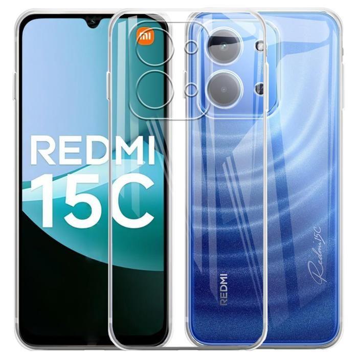 Coque - PHONILLICO - Xiaomi Redmi 15C 4G - Silicone Gel TPU - Transparent - Ultra Mince