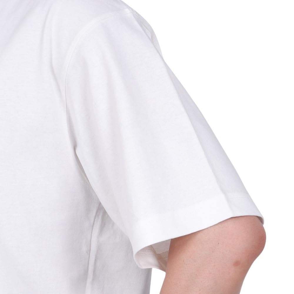 Short Sleeve Print Weight Organic JP WANDER WOLF Daily Use Base Layer [Jack Wolfskin] Men's T-Shirt (Heavy Cotton) [5033971 / T] 5055_off-white