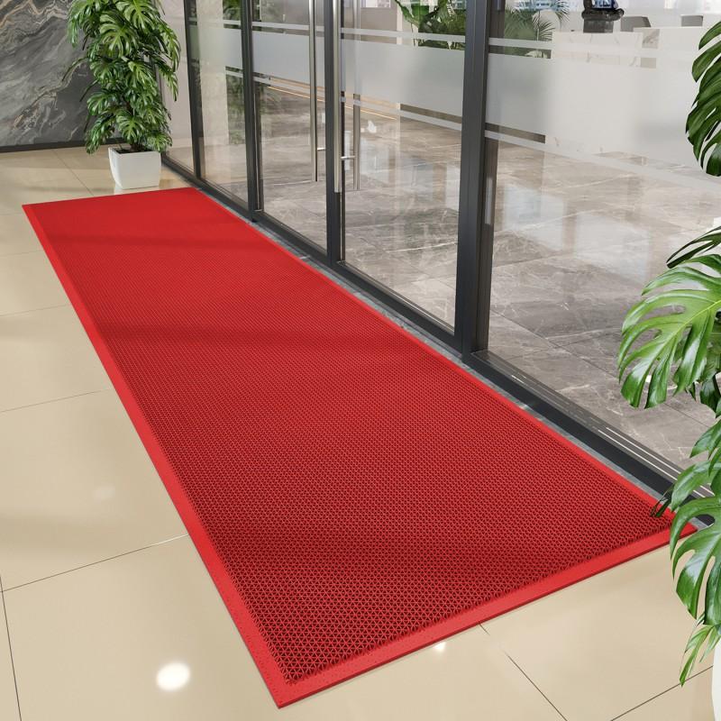 Striped Entry Door Mat Commercial Floor Carpet Anti-slip Red Durable Washable Indoor Outdoor