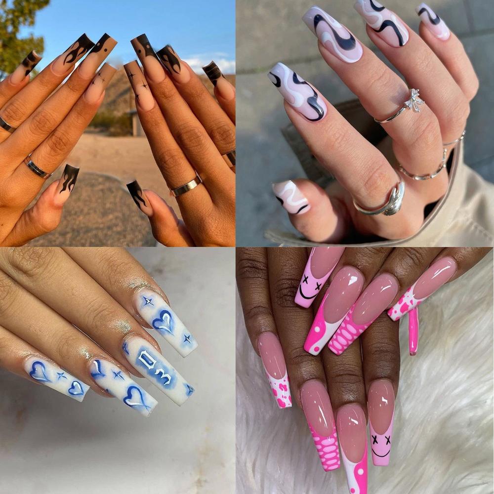 

Нажмите на ногти Полное покрытие Искусственный маникюр Инструмент ногти Наконечники гвоздей Гроб Ложные ногти Поддельные ногти Носимые