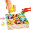 Kids' Wooden Beehive Fishing Toy - Ages 3+ for Concentration, Insect Catching, and Color Recognition