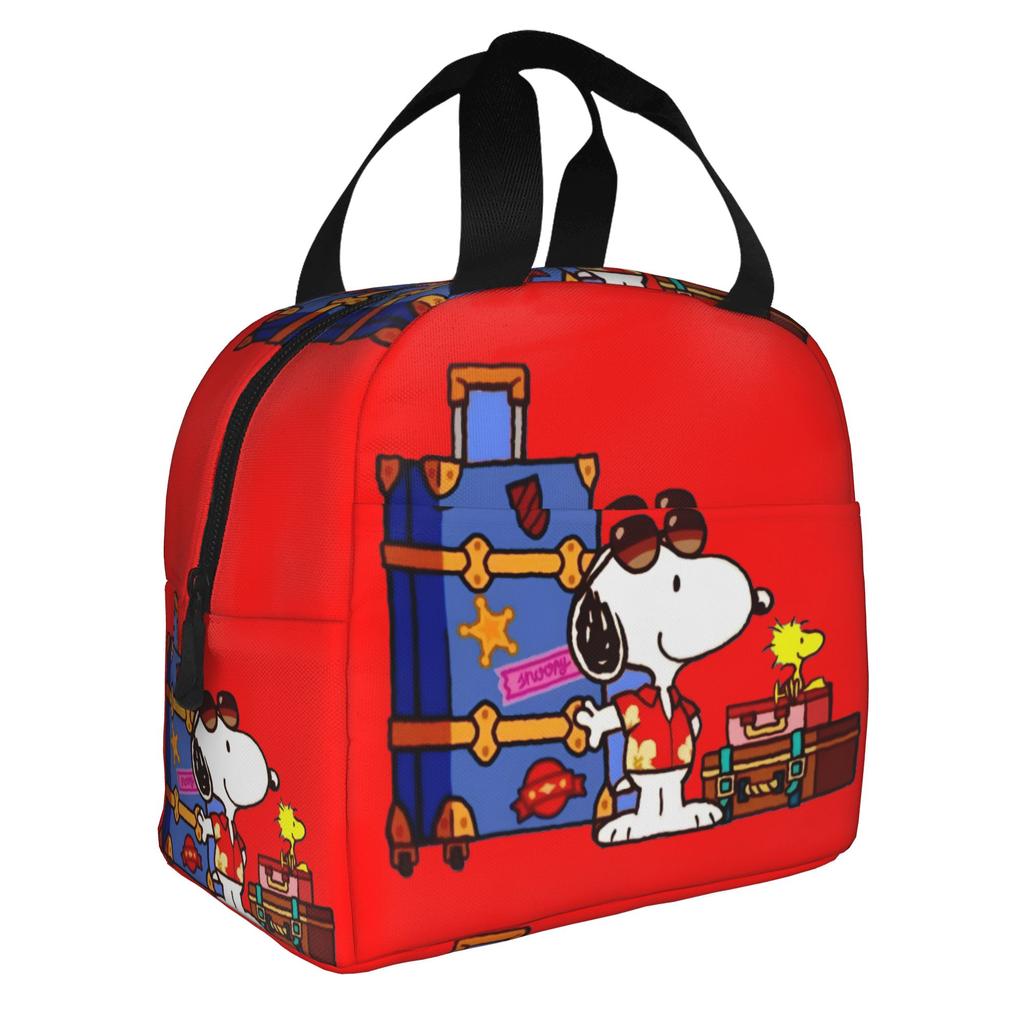 Custom S-Snoopies Portable Lunch Box Women Men Leakproof Manga Thermal Cooler Food Insulated Lunch Bag Office Work
