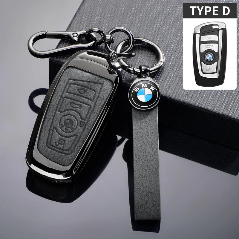 Alloy Leather Car Key Cover Shell Keychain For BMW F20 F30 G20 F31 F34 F10 G30 F11 X3 F25 X4 I3 M3 M4 1 3 5 7 Series Accessories jbvr38