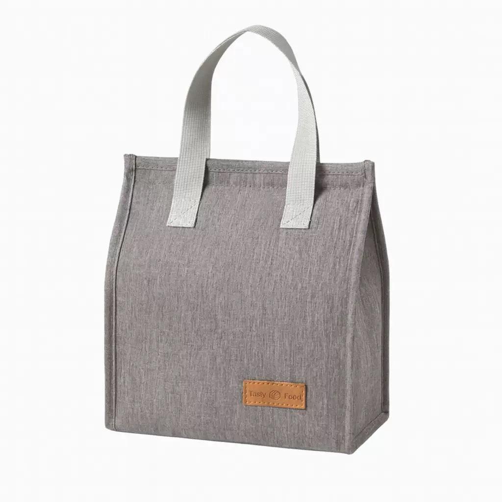Portable Insulated Bento Lunch Bag: Large Capacity, Hand-Held Cooler with Dopamine Aluminum Foil for Office Workers and Students