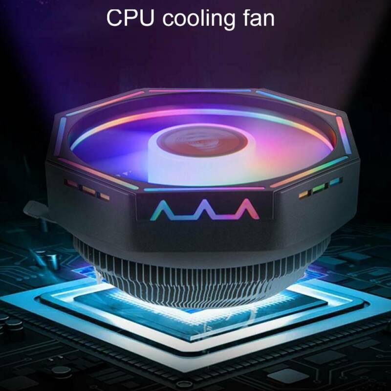 Buy Aluminum DC 12V LED Cooling Fan CPU Cooler 3 Pin Heat Sink Heatsink ...