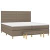 3137265 vidaXL Divan Bed with Mattress Taupe 200x200 Cm Fabric