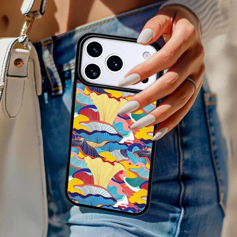Magic Mushroom Alien Trippy Shrooms Phone Case For iPhone 17 Air 14 15 13 12 Max Cover For Apple 16e 11 Pro Max Plus Coque
