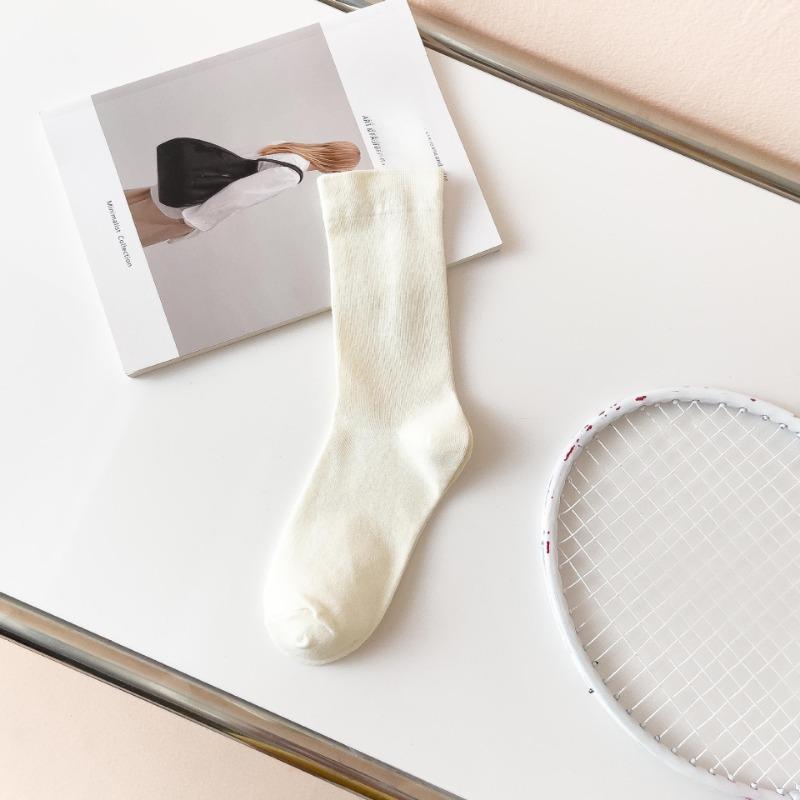 5 Pairs of All Cotton Long Stack Socks for Women In Autumn and Winter