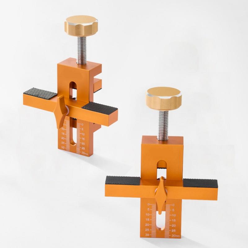 Cabinet Door Mounting Jig, with Support Arm&Clamp, Aluminum Alloy Body Tool for Installing Cabinets with Face Frame or Frameless