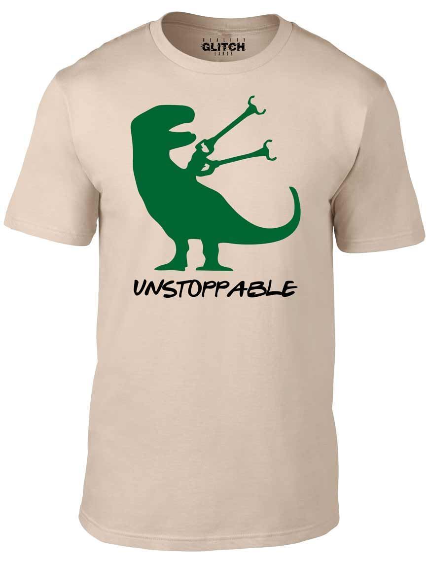 Unstoppable T-Shirt Mens Womens Tees Top - Funny T Shirt Mens Womens Tees Top dinosaur T Rex Jurassic retro joke gift cool M