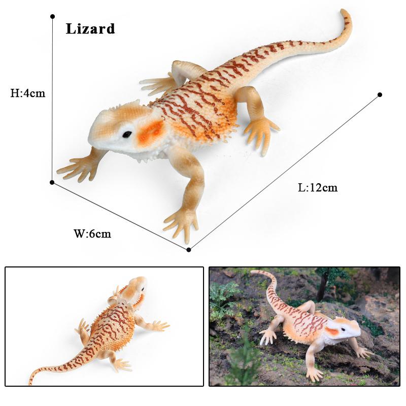 Oenux Simulation Reptile Lizard Chameleon Geckos Insect Animals Model Action Figure Collection Toys Kids Gift Home Decorations