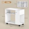 Printer Stand Printer Table with Divided Compartment, Shelves for Office, 70 X 34 X 60 Cm, White