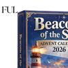 Creative Desktop Accessory Acrylic Ocean Lighthouse Advent Calendar, 24 Day Countdown Box with Daily Unboxing Experience Nautical Retro Scenes