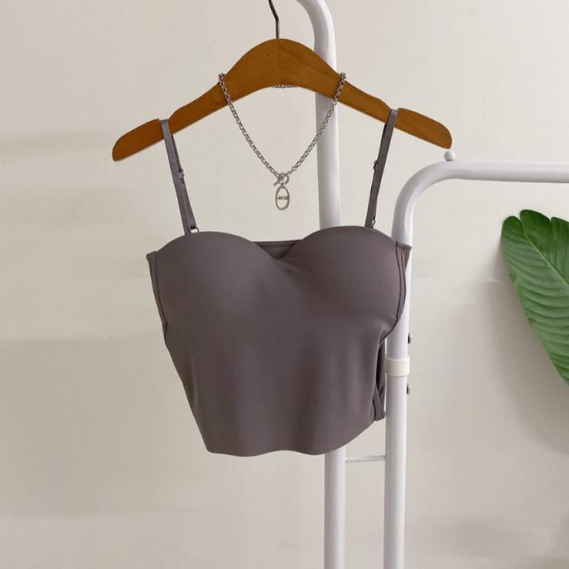 Honey J Women S Half Heart Cap Built In adJuStable Strap SleeveleSS Top 4 colorS
