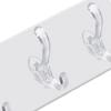 Wall Mounted Coat Rack PVC Strong Stable Multifunctional Simple Wall Hanger with 3 Hooks for