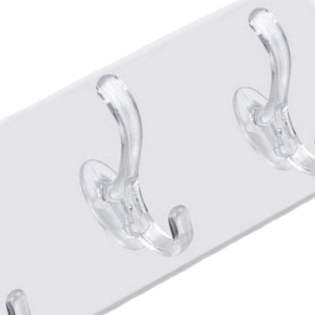 Wall Mounted Coat Rack PVC Strong Stable Multifunctional Simple Wall Hanger with 3 Hooks for
